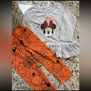 Disney Gray and Orange Minnie Mouse Kids Matching Set